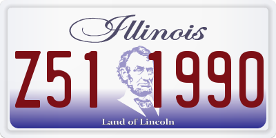 IL license plate Z511990