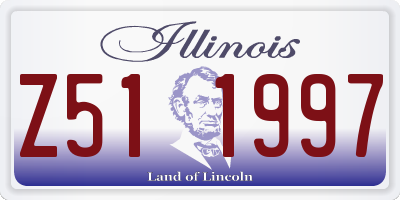 IL license plate Z511997