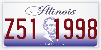 IL license plate Z511998