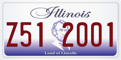 IL license plate Z512001