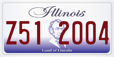 IL license plate Z512004