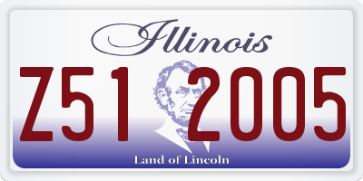 IL license plate Z512005