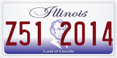 IL license plate Z512014