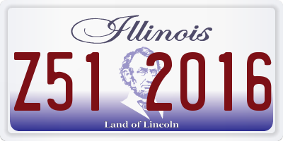 IL license plate Z512016