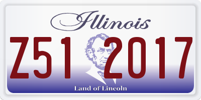 IL license plate Z512017
