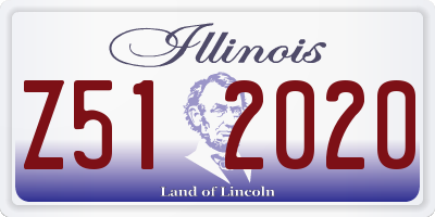 IL license plate Z512020