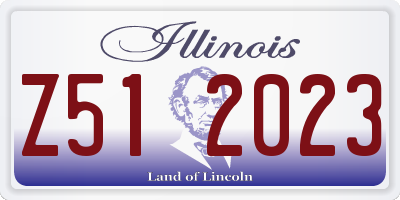 IL license plate Z512023