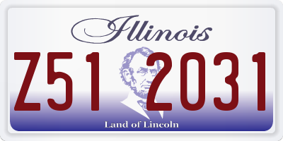 IL license plate Z512031