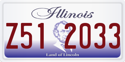 IL license plate Z512033