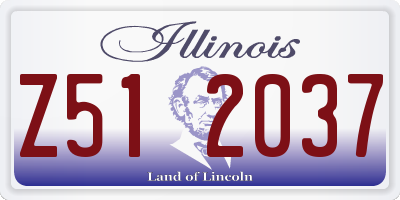 IL license plate Z512037