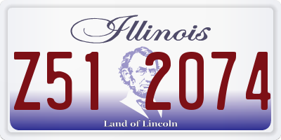 IL license plate Z512074