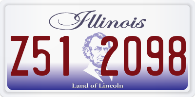 IL license plate Z512098