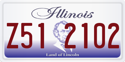 IL license plate Z512102