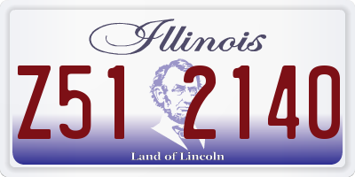 IL license plate Z512140