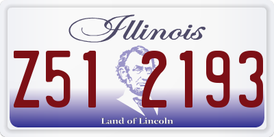IL license plate Z512193