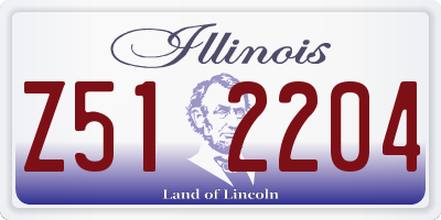 IL license plate Z512204
