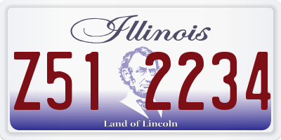 IL license plate Z512234