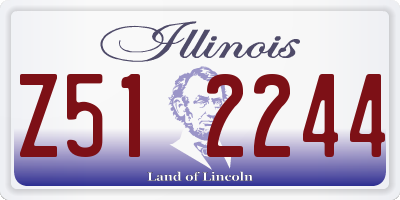IL license plate Z512244