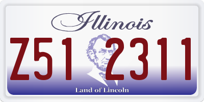 IL license plate Z512311