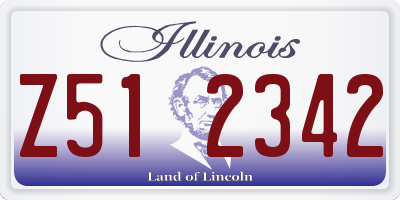 IL license plate Z512342