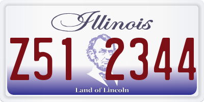 IL license plate Z512344