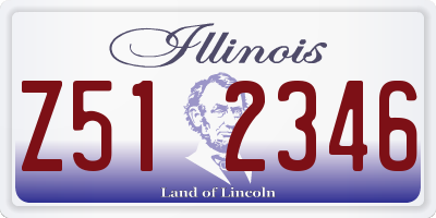 IL license plate Z512346