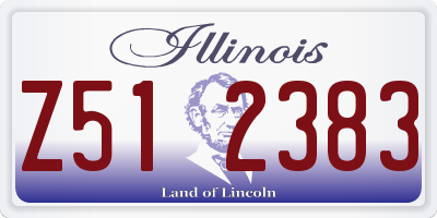 IL license plate Z512383