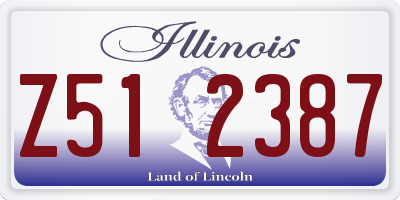 IL license plate Z512387
