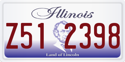IL license plate Z512398