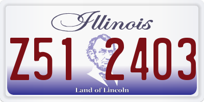 IL license plate Z512403