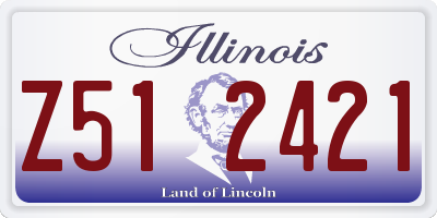 IL license plate Z512421