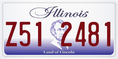 IL license plate Z512481