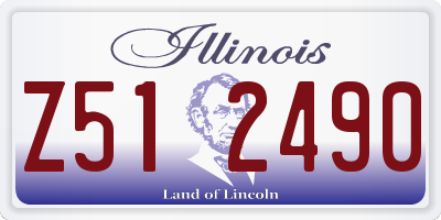 IL license plate Z512490