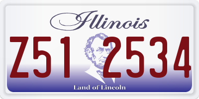 IL license plate Z512534