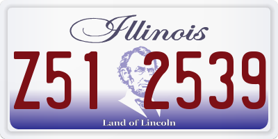 IL license plate Z512539