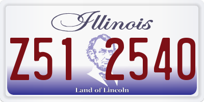 IL license plate Z512540