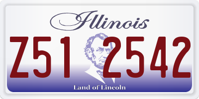 IL license plate Z512542
