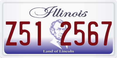 IL license plate Z512567