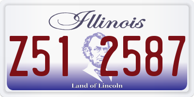 IL license plate Z512587