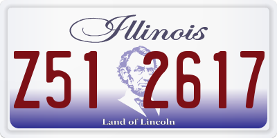 IL license plate Z512617
