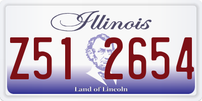 IL license plate Z512654