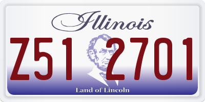 IL license plate Z512701