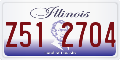 IL license plate Z512704