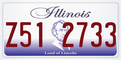 IL license plate Z512733