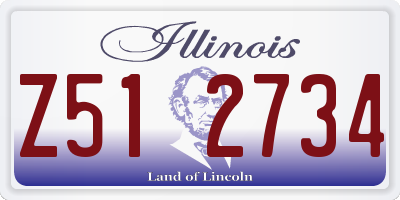 IL license plate Z512734
