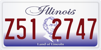 IL license plate Z512747