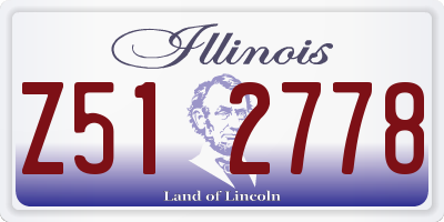 IL license plate Z512778