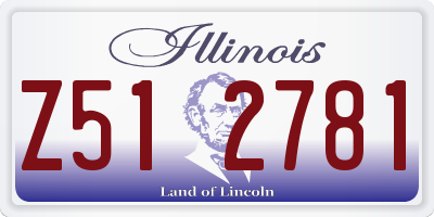 IL license plate Z512781