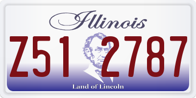 IL license plate Z512787