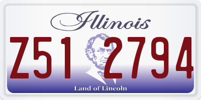 IL license plate Z512794